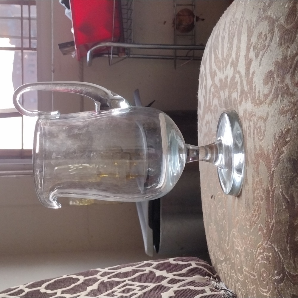 Large Crystal Heavy Duty Decanter Extra Thick Glass from KRONOS POLAND & ANTIQUE